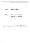 CheckPoint CCSA R81.20 156-215.81.20 Dumps