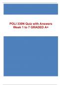 POLI 330N Quiz with Answers Week 1 to 7 GRADED A+