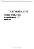 Test Bank Operations Management 11th Edition Jay Heizer Barry Render