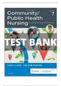 TEST BANK FOR COMMUNITY/PUBLIC HEALTH NURSING 7TH EDITION BY  MARY A. NIES & MELANIE MCEWEN COMPLETE CHAPTER 1-34 (LATEST!!)9780323528948