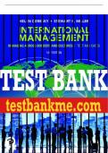 Test Bank For International Management: Managing Across Borders and Cultures, Text and Cases 10th Edition All Chapters - 9780136975489