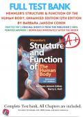 Test Bank For Memmler's Structure & Function of the Human Body, Enhanced Edition 12th Edition By Barbara Janson Cohen; Kerry L. Hull ( 2020-2021 ) / 9781284268317 / Chapter 1-21 / Complete Questions and Answers A+ 