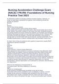 Nursing Acceleration Challenge Exam (NACE) I PN-RN: Foundations of Nursing Practice Test