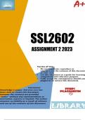 SSL2602 Assignment 2 Semester 2 2023