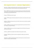 Bio beyond Unit 6 - Cellular Replication  Questions And Answers Rated A+