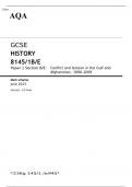 AQA GCSE HISTORY 8145/1B/E Paper 1 Section B/E JUNE 2023 MARK SCHEME: Conflict and tension in the Gulf and Afghanistan, 1990–2009