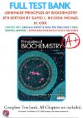Test Bank For Lehninger Principles of Biochemistry 8th Edition By Nelson 9781319228002 Chapter 1-28 Complete Questions and Answers A+