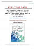 Test Bank For Community and Public Health Nursing 4th Edition DeMarco Walsh||ISBN NO-10,1975196554||ISBN NO-13,978-1975196554||Latest Update||All Chapters Covered