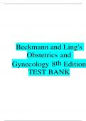 Beckmann and Ling's Obstetrics and Gynecology 8th Edition TEST BANK