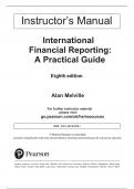 Instructor’s Solution Manual for International Financial Reporting, 8th edition By Alan Melville.