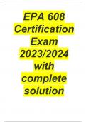 EPA 608 Certification Exam 2023/2024 with complete solution