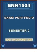 ENN1504 Portfolio October November (COMPLETE ANSWERS) Semester 2 2023 - DUE 19 October 2023