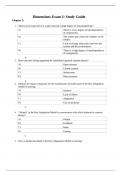  NURSING 2058 Dimensions Exam 2: Study Guide Questions and Answers with Rationale | Latest 
