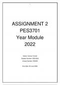PES3701 Marked Assignment 02 100%