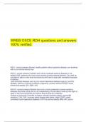 WREB OSCE RDH questions and answers 100% verified.