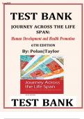 Test Bank: Journey Across The Life Span: Human Development and Health Promotion, 7th Edition Polan