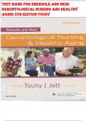 Test Bank for Ebersole and Hess  Gerontological Nursing and Healthy  Aging 5th Edition Touhy | Fully covered