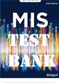 MIS, 10th Edition, Hossein Bidgoli Test Bank