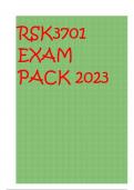 RSK3701 EXAM PACK 2023