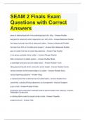 Bundle For Seams Exam Questions with Correct Answers