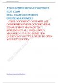 ATI RN COMPREHENSIVE PROCTORED EXIT EXAM  REAL EXAM SCREENSHOTS QUESTIONS&ANSWERS  (THIS DOCUMENT CONTAINS ATI  COMPREHENSIVE PROCTORED REAL  EXAM-I DIDNT MANAGE TO  SCREENSHOT ALL 180Q –I ONLY  MANAGED 157-ALSO SOME FEW  QUESTIONS YOU WILL NEED TO OPEN  