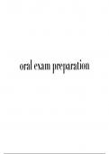 oral exam preparation and topics