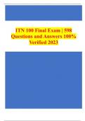 ITN 100 Final Exam | 598 Questions and Answers 100% Verified