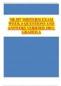 NR 507 MIDTERM EXAM WEEK 4 – QUESTION AND ANSWERS (Verified Answers) Download To Score A