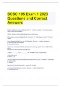 SCSC 105 Exam 1 2023 Questions and Correct Answers 