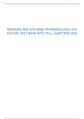 BRENNER AND STEVENS’ PHARMACOLOGY 6TH  EDITION TEST BANK WITH FULL CHAPTERS 2024