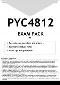 PYC4812 EXAM PACK 2023 - DISTINCTION GUARANTEED