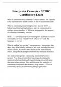 Interpreter Concepts - NCIHC Certification Exam