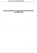 Exploring Medical Language 10th Edition BrooksTest Bank 2023Exploring Medical Language 10th Edition BrooksTest Bank 2023