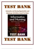 Testbank for Informatics and Nursing Opportunities and Challenges 6th Edition Sewell Test Bank