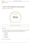 N125: HESI Adaptive Quizzing #1 2023