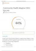 Community Health Adaptive HESI Quiz #3 2023