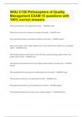 WGU C720 Philosophers of Quality Management EXAM| 15 questions with 100% correct answers