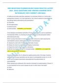 HESI MILESTONE PHARMACOLOGY EXAM PRACTICE (LATEST 2023- 2024) QUESTIONS AND ANSWERS