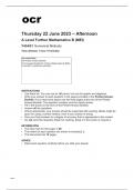 ocr A Level Further Mathematics B (MEI) Y434/01 Question Paper June2023.