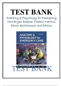 TEST BANK- Anatomy & Physiology for Emergency Care Bryan Bledsoe, Frederic Martini, Edwin Bartholomew 3rd Edition Latest Review 2023 Practice Questions and Answers, 100% Correct with Explanations, Highly Recommended, Download to Score A+