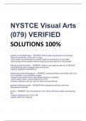 NYSTCE Visual Arts  (079) VERIFIED  SOLUTIONS 100%