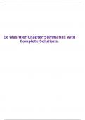 Ek Was Hier Chapter Summaries with Complete Solutions.