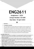 ENG2611 Assignment 1 (ANSWERS) 2024 - DISTINCTION GUARANTEED