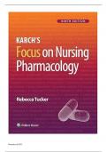 Test Bank Focus on Nursing Pharmacology 9th Edition Test bank by Amy Karch||ISBN NO-10 1975180402,||ISBN NO-13 978-1975180409||Chapter 1-59 | Complete Guide A+