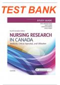 Test Bank: Nursing Research in Canada, 4th Edition, Geri LoBiondo-Wood, Judith Haber, Cherylyn Cameron, Mina Singh,