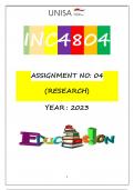 INC4804 ASSIGNMENT 4 S2 2023