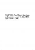 NRNP 6665 / NRNP6665 Final Exam Questions and Answers Latest Updated 2023/2024 (Score A+)