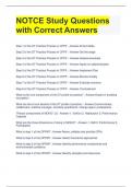 NOTCE Study Questions with Correct Answers 