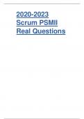 Scrum PSM II  Real Questions 2023