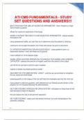 ATI CMS FUNDAMENTALS - STUDY SET QUESTIONS AND ANSWERS!!! 